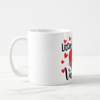 Cute Valentine Boy Holding Heart Gift Art för barn Kaffemugg