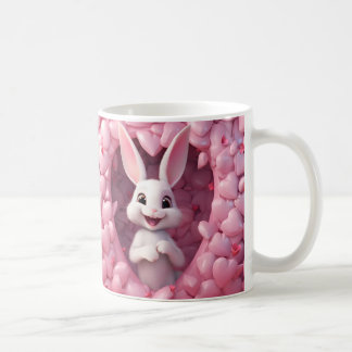 Cute Valentine Bunny Mug  | Valentine's Day Mug Kaffemugg