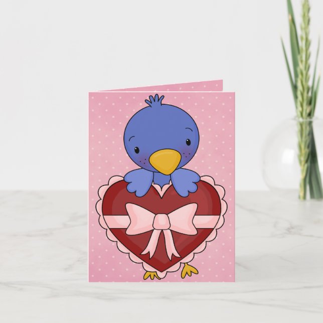 Cute Valentine Card-för barn Helgkort (Framsida)