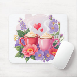 Cute Valentine Cocoa Mugs with Flowers & Hearts Musmatta
