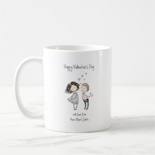 Cute Valentine Day Anpassningsbar Message Kaffemugg