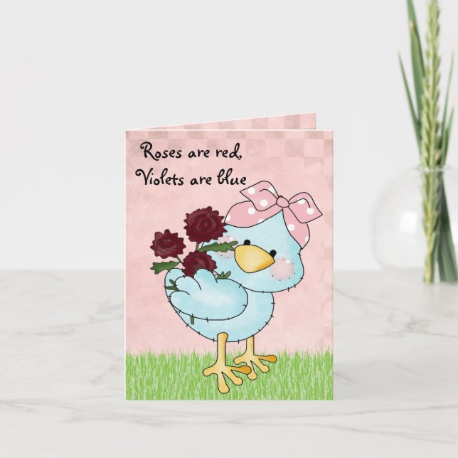 Cute Valentine Day Card-för barn Helgkort (Framsida)