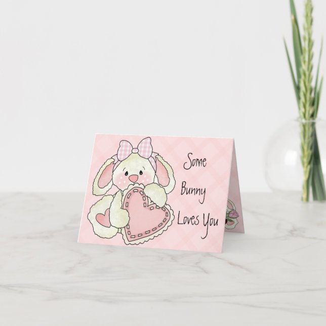 Cute Valentine Day Card-för barn Helgkort (Framsida)