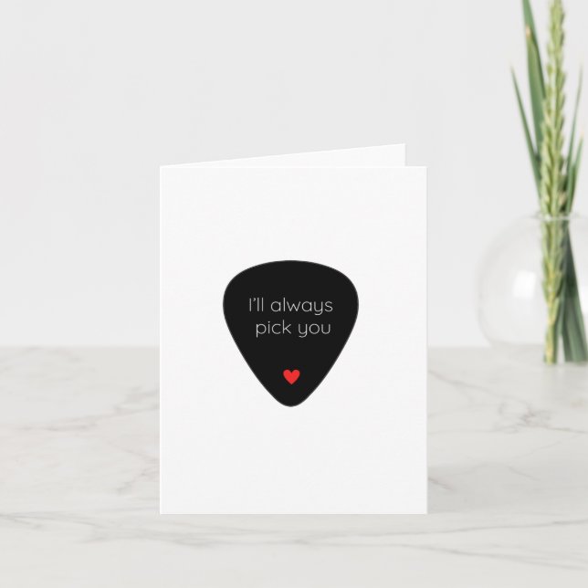 Cute Valentine Day Card för Music Älskare Kort (Framsida)