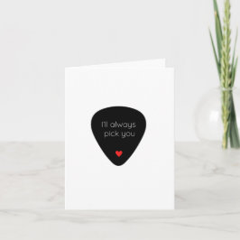 Cute Valentine Day Card för Music Älskare Kort
