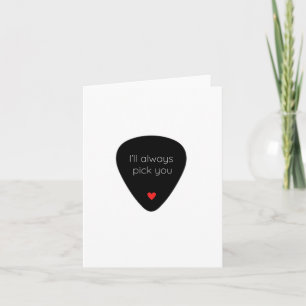 Cute Valentine Day Card för Music Älskare Kort