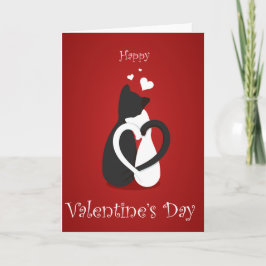 Cute Valentine Day Cats Kärlek Helgkort