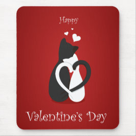 Cute Valentine Day Cats Kärlek Musmatta
