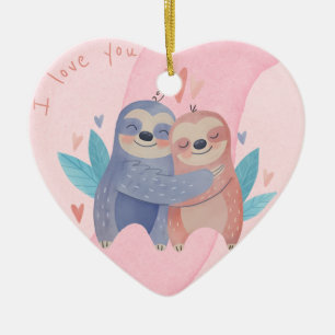 Cute Valentine Day Ceramic Ornament