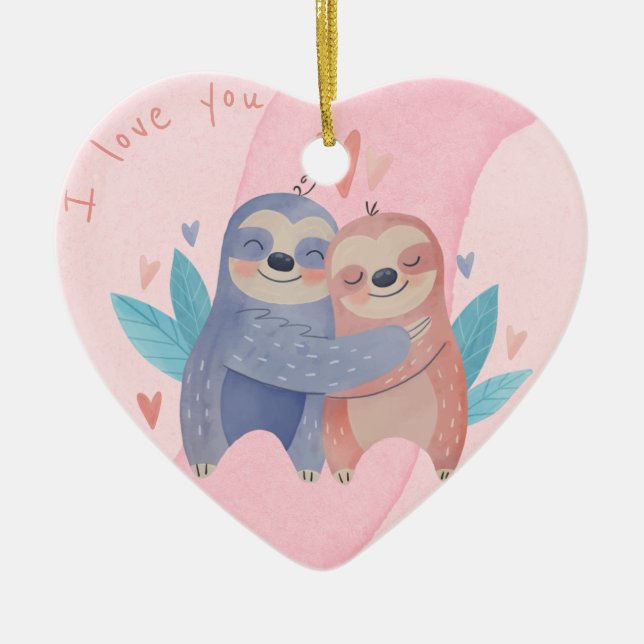 Cute Valentine Day Ceramic Ornament (Framsidan)