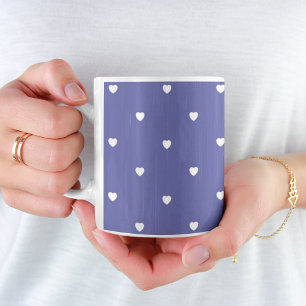 Cute Valentine Day Heart Mönster Kaffemugg