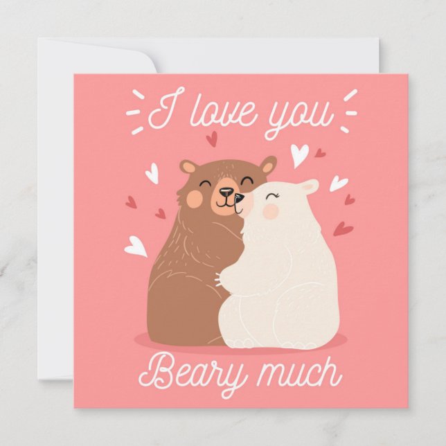 Cute Valentine Day Helgdag Card Julkort (Framsida)