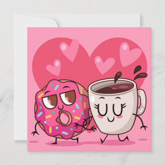 Cute Valentine Day Helgdag Card Julkort (Framsida)