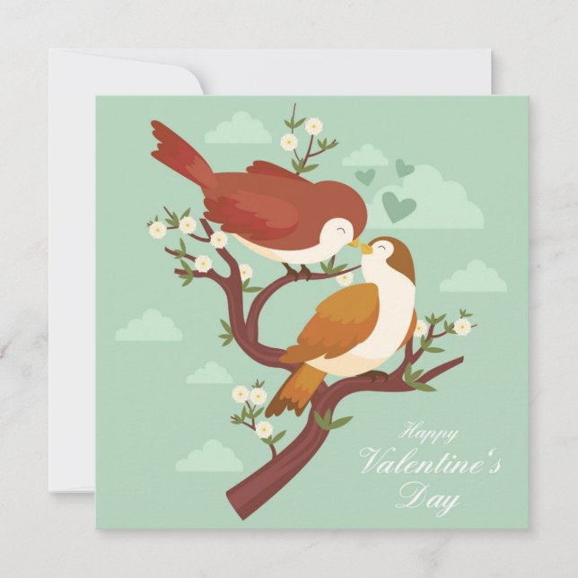 Cute Valentine Day Helgdag Card Julkort (Framsida)