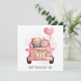 Cute Valentine Day Helgdag Card Julkort