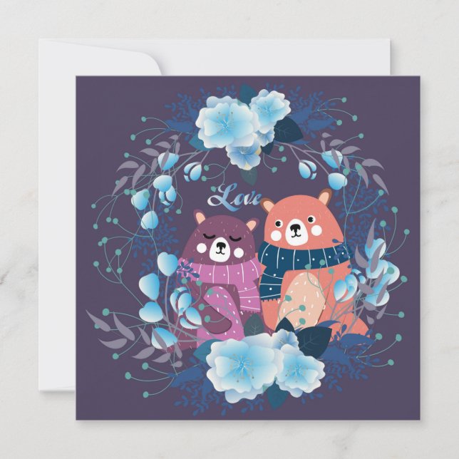 Cute Valentine Day Helgdag Card Julkort (Framsida)