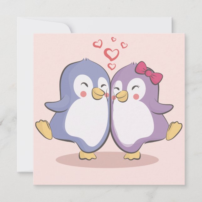 Cute Valentine Day Helgdag Card Julkort (Framsida)