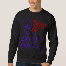 Cute Valentine Day Hund älskare Lång Ärmad Tröja