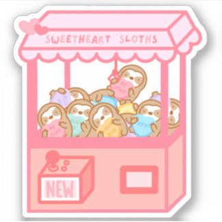 Cute Valentine Day Klo Maskin Sloths Klistermärken