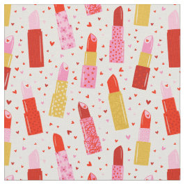 Cute Valentine Day Lipsticks on kräm Tyg