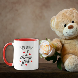 Cute Valentine Day Personlig Namn Mugg