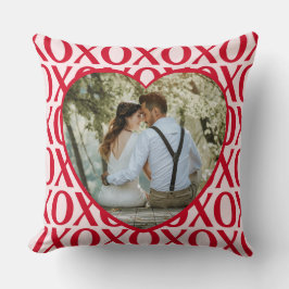 Cute Valentine Day XOXO Photo Red And Pink Kudde
