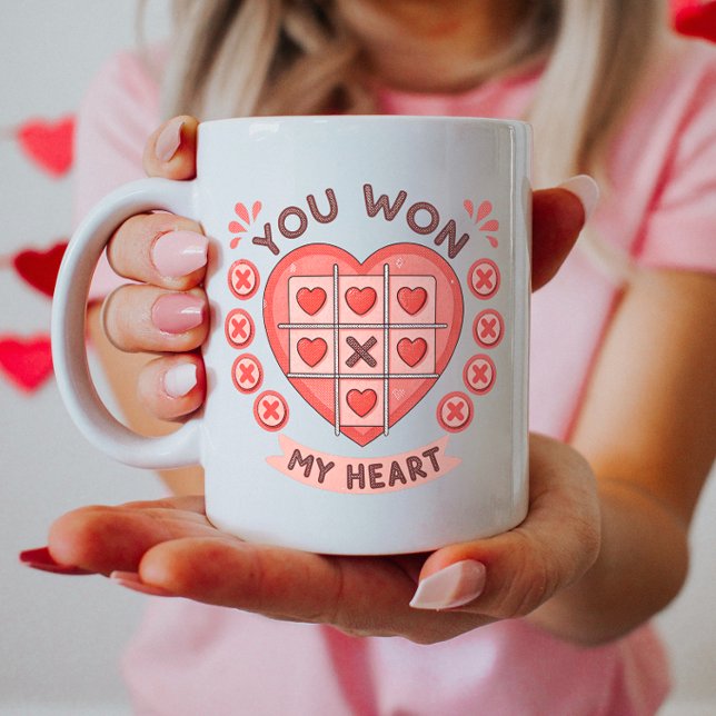 Cute Valentine Day You Won My Heart Kaffemugg (Skapare uppladdad)