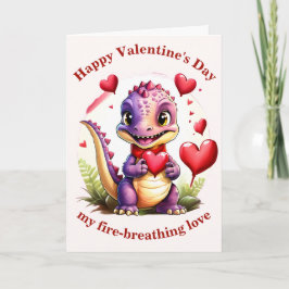 Cute Valentine Dragon Adsible Lovethed Dragon Kort