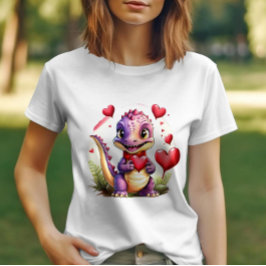 Cute Valentine Dragon Adsible Lovethed Dragon T Shirt