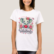 Cute valentine elephant