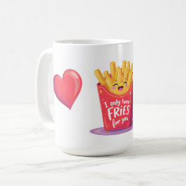 Cute Valentine French Fries Pun Kaffemugg