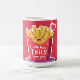 Cute Valentine French Fries Pun Kaffemugg