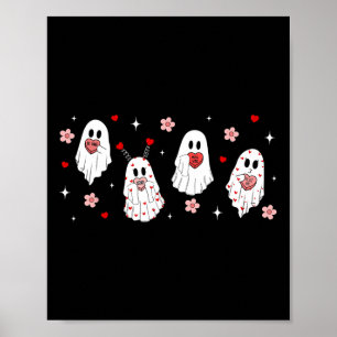 Cute Valentine Ghost Candy Heart kommer du bli min Poster