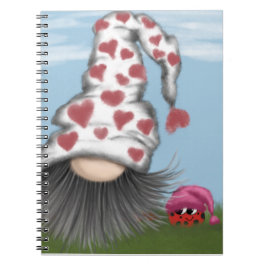 Cute Valentine Gnome Anteckningsbok
