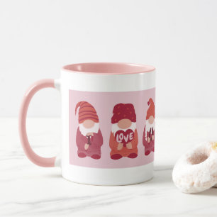 Cute Valentine Gnomes I Kärlek You Art Mugg