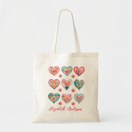 Cute Valentine Heart Pattern Tygkasse