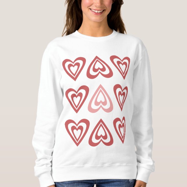Cute Valentine Hearts – Love & Romance Design T Shirt (Framsida)