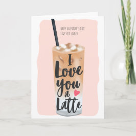 Cute valentine-kaffelatte, citat 3 fotokollage kort