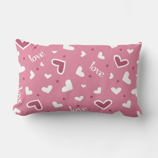 Cute Valentine Kärlek Pillow Lumbarkudde (Framsida)