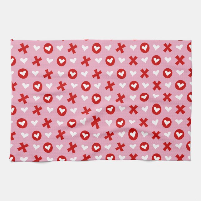 Cute Valentine Kitchen Towel Kökshandduk (Horisontell)