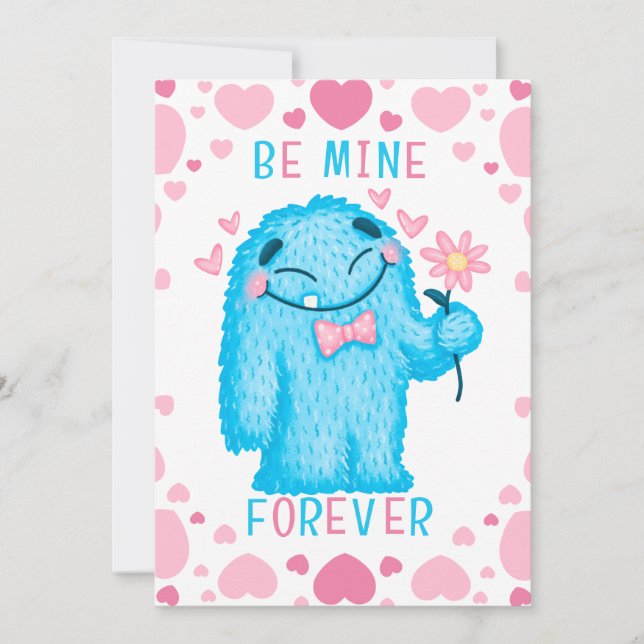 Cute Valentine Monster Julkort (Framsida)