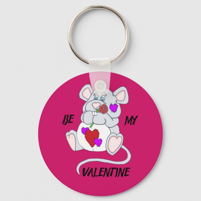 Cute Valentine Mouse Nyckelring (Framsida)