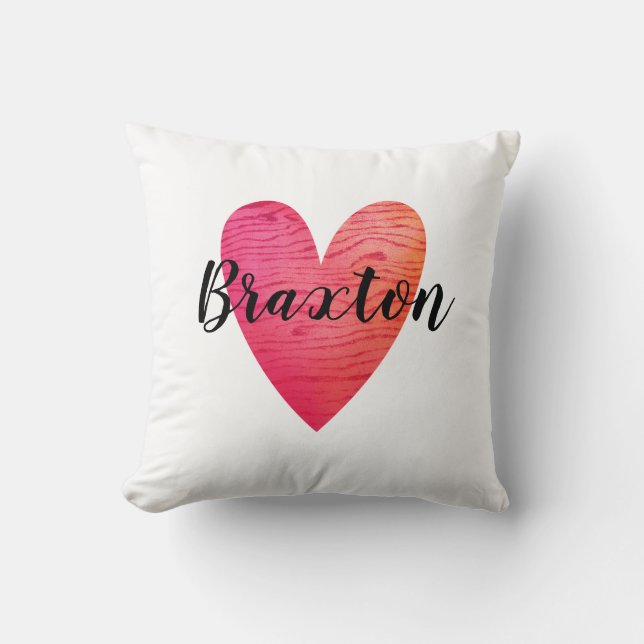 Cute Valentine Red Heart Kudde (Framsida)