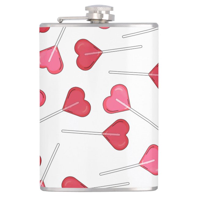 Cute Valentine Red Heart | Lollipop Mönster Fickplunta (Framsidan)