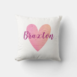 Cute Valentine Rosa Heart Kudde