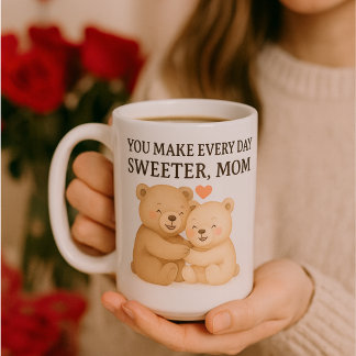 Cute Valentine’s Day Bear Mug for Mom – Gift Kaffemugg