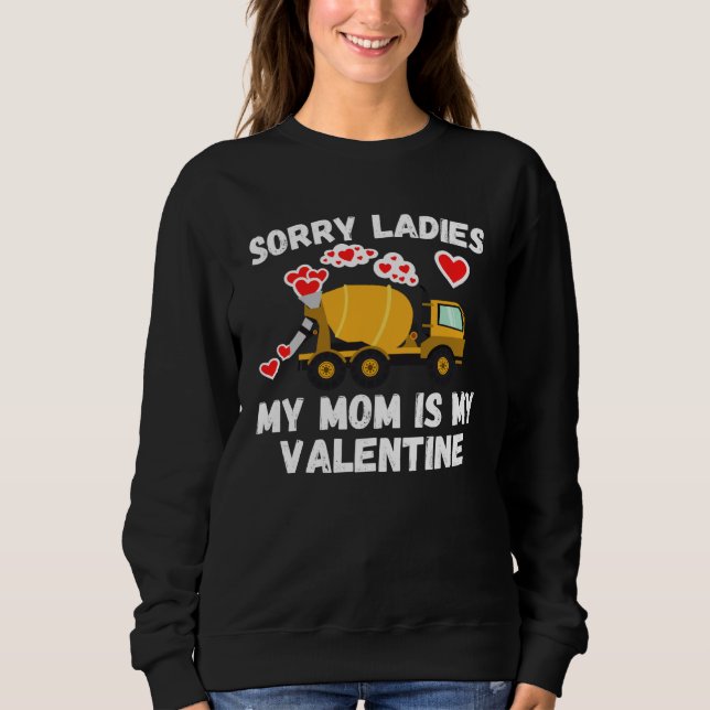 Cute Valentine s Day Son  Cement Mixer Kids Boys T Shirt (Framsida)