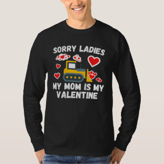 Cute Valentine s Day Son  Construction Kids Boys T Shirt