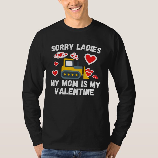 Cute Valentine s Day Son  Construction Kids Boys T Shirt (Framsida)