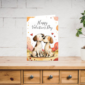 Cute Valentine’s Dog Card Helgkort